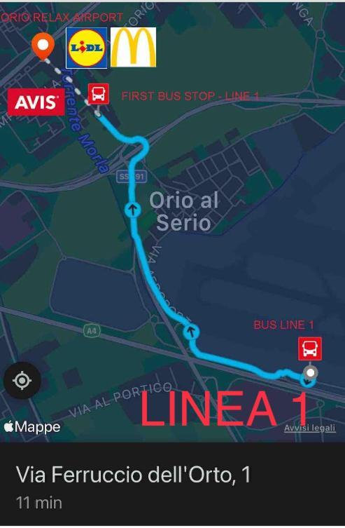Orio Relax 24H Airport 1 - 3 Minute From Arrival By Bus Apartment Бергамо Екстериор снимка